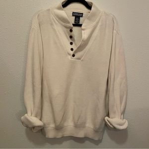 LANDS’ END half-buttoned up pullover sweater. Size M.
